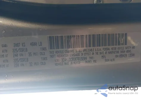 2019 Jeep Compass Limited 4X4 from USA, damaged, VIN 3C4NJDCB1KT619204